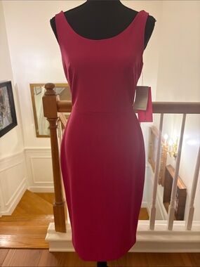 Betsey Johnson Fuchsia Sheath Dress - Elegant Sleeveless Cocktail Dress 2 NWT